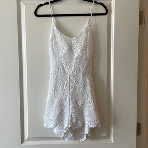 Express white lace romper